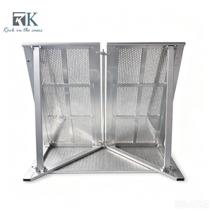 Safety Crowd <b>Control</b> Barrier Silver Crowd Barrier High Quality Barricade Fence Mobile Crowd Barrier for Concert Use - Product Image 1