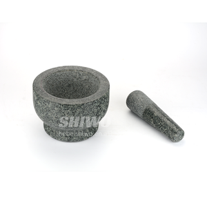เครื่องบดหินแกรนิตธรรมชาติขนาดใหญ่  ชุดครกและสากสำหรับบดเครื่องเทศอย่างหนัก - Product Image 3
