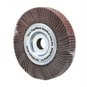 Disque à lamelles Fervi en oxyde d'aluminium, tissu perforé 100 mm pour le meulage du métal - Product Image 2