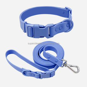Juego de <span class=keywords><strong>collar</strong></span> y correa de PVC resistente para perros, estilo táctico impermeable ajustable para perros pequeños, medianos y grandes - Product Image 5
