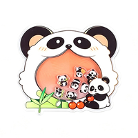 Breloque personnalisée en acrylique transparent avec logo de dessin animé animé, pour sacs, clés, sacs à dos, porte-clés oscillant sur mesure