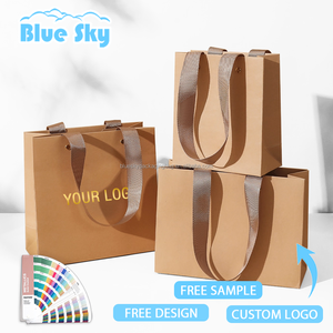 Sacs cadeaux en papier kraft brun écologiques, recyclables, imperméables, personnalisés, avec poignées, pour les restaurants à emporter, les promotions, réutilisables - Product Image 5