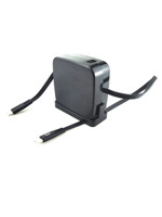 DYH-1707 Nuevo Diseño Mini Enrollador de Cable Retráctil con Retorno Automático Negro 1.2M Cable de Datos USB Tipo-C con Bloqueo Automático para Consumidor
