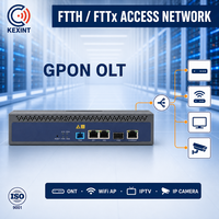 Terminal de ligne optique GPON OLT Kexint V1600GS à port unique 1U avec 2GE RJ45 et 10GE SFP+ Uplink pour FTTH FTTx
