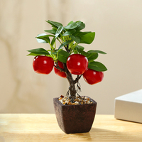 Bonsaï artificiel en plastique, petits objets décoratifs créatifs, décorations florales tendance, plantes vertes 10-30cm pour intérieur