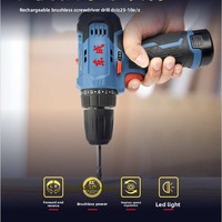 Perceuse à percussion rechargeable Shunfa 12V, usage industriel, deux vitesses réglables, outil électrique réversible, batterie lithium DCJZ23-10E OEM