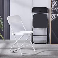 Chaise pliante d'extérieur commerciale en plastique empilable, design moderne et minimaliste, pour bureau, salle de conférence, grands événements et concerts