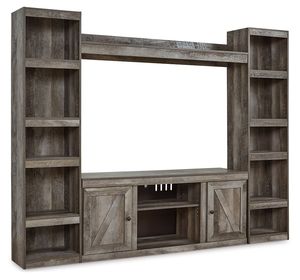 2023 New Gray - 4-Piece Entertainment Center With <strong>LG</strong> <strong>TV</strong> <strong>Stand</strong> - Product Image 1