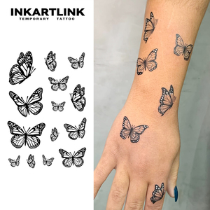 Tatuaggio Temporaneo a Farfalla di Alta Qualità, Realistico, Facile da Applicare, Impermeabile, Personalizzabile per Feste e Carnevale per Ragazze - Product Image 1