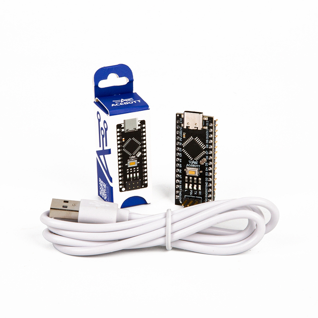 ACEBOTT NANO Development Board Module 1M Type-C Cable 14 I/O Pin Wholesale Cheap Mainboard for Arduino R3 Motherboard