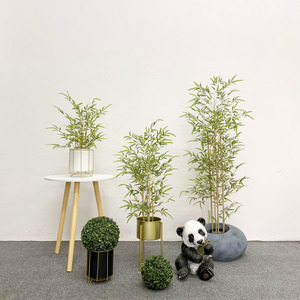 Piso interior Nuevo estilo <span class=keywords><strong>chino</strong></span> Simulación Plantas artificiales Decoraciones en maceta <span class=keywords><strong>Bambú</strong></span> - Product Image 3