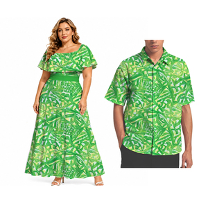 Abbigliamento Estivo Casual per Coppie 2026: Camicie Comode da Uomo e Abiti Hawaiani alla Moda da Donna, Coordinati da <span class=keywords><strong>Spiaggia</strong></span> Traspiranti - Product Image 1