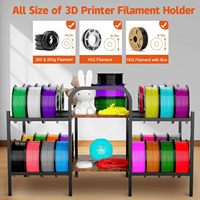 Perlengkapan logam rak penyimpanan filamen Printer 3D tugas berat 3D rak penyimpanan kumparan filamen rak 5 tingkat untuk filamen