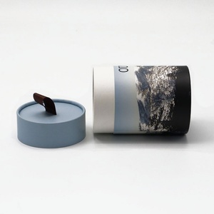 Recyclable Custom Collection Cylinder-shaped <b>Box</b> with Silk Ribbon Paper <b>Box</b> Packaging for Family <b>Storage</b> - Product Image 6