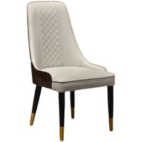 MEDICI CH-086 #   Chaises de salle à manger modernes de luxe légères et mobiles, coussins de siège souples en simili cuir, meubles de maison haut de gamme en bois d'ébène