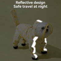 Imperméable pour chien, personnalisable avec logo, réfléchissant, compatible laisse, ajustable, petit modèle, vente en gros