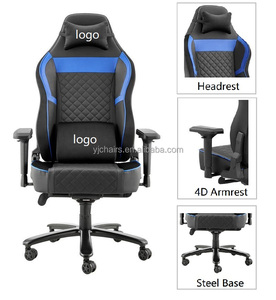 Grand et grand ordinateur 360 <span class=keywords><strong>fauteuil</strong></span> pivotant en cuir PU chaise de bureau mécanisme grenouille 4D <span class=keywords><strong>accoudoir</strong></span> course inclinable chaise de jeu - Product Image 4