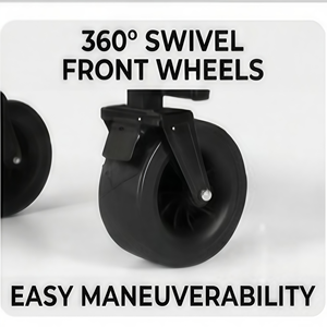 MAVELAND Chariot de camping pliable noir grande capacité 200L tout-terrain avec freins en acier pour extérieur - Product Image 5