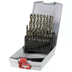 19Pcs Roll Forged HSS DIN338 Twist Drill Bit Set In Plastic Box For Metal Drilling