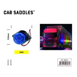 Car Saddles Blue Round Truck <b>Light</b> 24V 5.9cm For Commercial Vehicles - Product Image 2