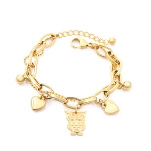 Luxury Hollow Out <b>Bracelet</b> Owl Pendant Chain Gold Plated <b>Adjustable</b> <b>Bracelet</b> for Women Jewelry - Product Image 1