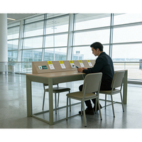 Borne de recharge multi-scènes pour la réception |   Table de repos publique pour aéroports et gares avec points de charge