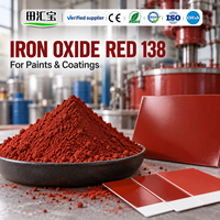 Oxyde de fer rouge 138, poudre de pigment, 325 mesh, oxyde ferrique, colorant inorganique pour peintures, revêtements, plastiques, caoutchouc, béton