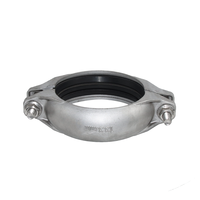 Raccord de tuyauterie rigide rainuré en acier inoxydable 304 316L pour système d'incendie par sprinklers DN50 DN65 DN80 DN100