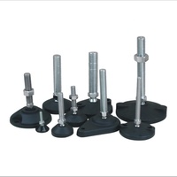 Personnalisé robuste M6 M8 M10 M12 M14 M16 M20 M24 PP Nylon Caoutchouc Acier Pied Nivellement Réglable Pied Niveleur pour Machine