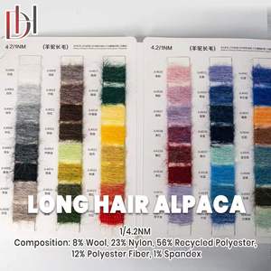 Fil d'alpaga à poils longs 1/4.2NM, 8% <span class=keywords><strong>laine</strong></span> mélangée à du polyester recyclé, moelleux et brossé, fantaisie - Product Image 5