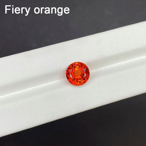 Lab Created Round Orange Sapphire Loose <b>Stone</b>, Multi‑Shades Golden Sweet Honey Orange Tone Synthetic <b>Gem</b> for Jewelry Setting - Product Image 4