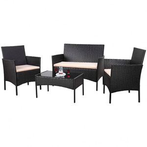 Fauteuil à bascule d'extérieur <span class=keywords><strong>en</strong></span> rotin PE personnalisable à faible MOQ, ensemble de chaises à bascule <span class=keywords><strong>en</strong></span> osier <span class=keywords><strong>pour</strong></span> véranda et jardin - Product Image 3