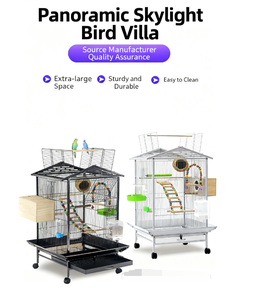 Cages à oiseaux en fer coulissant horizontal grandes cages à oiseaux pliables expédition facile pour perroquet <span class=keywords><strong>Cage</strong></span> confortable en fil d'acier inoxydable - Product Image 2