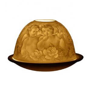 Porcellana Litofania trasparente tealight holder-forma a Cupola-BC007-05022 - Product Image 1