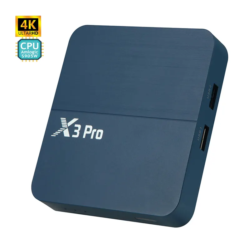 Amlogic S905X3 Смарт Android 9,0 TV Box металлический корпус 4 ГБ DDR4 32 ГБ, 64 Гб встроенной памяти, 1000M <span class=keywords><strong>LAN</strong></span> 2,4G 5G Wi-Fi синий зуб 4 к HD декодер каналов кабельного телевидения компьютерной приставки к телевизору