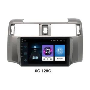 6G 128G מסגרת אנדרואיד נגן dvd לרכב רדיו עבור טויוטה 4 ראנר 2009 4 רץ רכב GPS מולטימדיה USB כחול שן NAVI קלטת מקליט