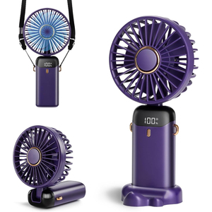 Portable Electric <b>Handheld</b> LED Digital Display Mini Small Hand <b>Fans</b> Students Folding Air Cooling Outdoor Stand <b>Fan</b> in Summer - Product Image 1