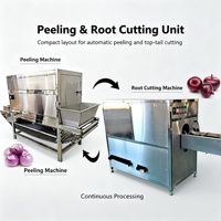 Productielijn voor knapperige gebakken uienringen, uien snijmachine, uien maalmachine