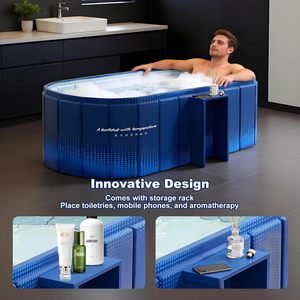 Nouvelle <span class=keywords><strong>baignoire</strong></span> pliable portable pour adultes, sans installation requise, isolation pour eau froide et chaude, <span class=keywords><strong>baignoire</strong></span> de salle de bain à domicile - Product Image 5
