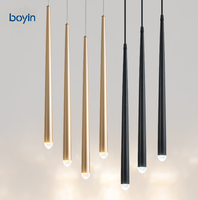 Nouvelle lampe suspendue LED moderne minimaliste à tube long de luxe pour restaurant, bar, hôtel, réception, décoration commerciale, plafonnier LED