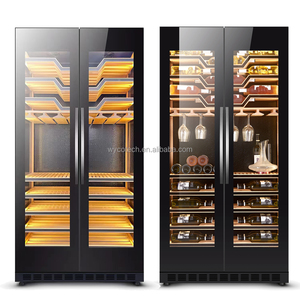 Installation intégrée de réfrigérateur à vin de bar sur mesure avec charnières de porte en hetch pour empêcher les portes UV Cave à vin Refroidisseur de réfrigérateur à bière et vin - Product Image 2
