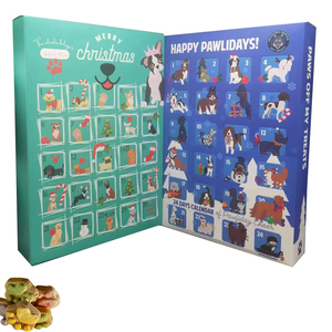 Adorabili Scatole Economiche per Calendario dell'Avvento per Animali Domestici, Snack per Cani, Laminazione Lucida, Goffratura, Materiali Riciclati, Regalo Conto alla Rovescia di Natale, Cibo - Product Image 6