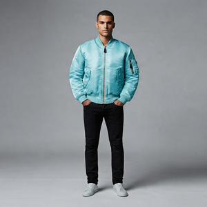 Blouson Bomber Homme Personnalisé, Style Grec, Produits de Sororité, Poches Utilitaires, Fermeture Éclair Intégrale, Vêtement d'Extérieur Décontracté - Product Image 1