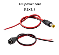 Câble d'alimentation CC femelle 12V personnalisé adaptateur de prise d'alimentation CC mâle câble d'extension d'alimentation CC 5521 fabriqué en cuivre conducteur PVC