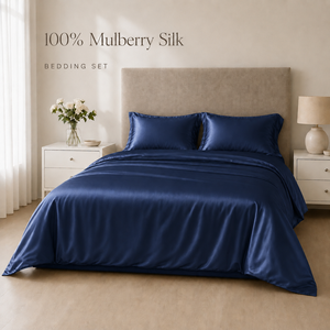 Offerta Speciale: Set Lenzuola in Seta Satinata 19-22 Momme, Copripiumino Senza Cuciture, Set Biancheria da Letto per Letto Singolo, <span class=keywords><strong>Matrimoniale</strong></span>, Queen e King - Product Image 5
