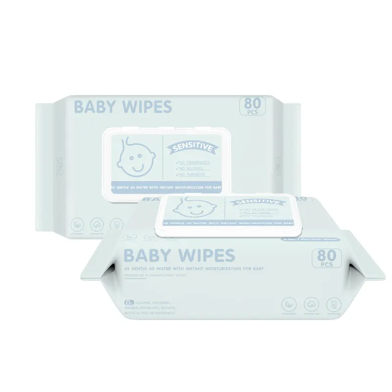 100% pure cotton Wet & Dry Double Using Baby Dry Wipes