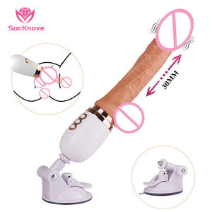 Vibratore Automatico Telescopico Elettrico a Mani Libere con Ventosa, <span class=keywords><strong>Mini</strong></span> Dildo a Spinta per Donne - Product Image 6