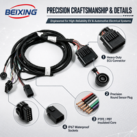 Harnais de câblage personnalisé pour moto électrique BeiXing, âme en cuivre, isolation PTFE/PBT, indice de protection IP67, 12V pour l'électronique