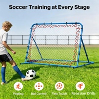 Red de Rebote Portátil para Fútbol con Malla 1200D de 100x100cm y Marco de Acero, Ayuda para Entrenamiento