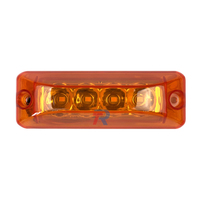 4 SMD LED Rectangulaire Camion Remorque Feu Arrière Clignotant Arrêt de Frein Arrière Flash Lampe 12V 24V Rouge Ambre Blanc Nouveau